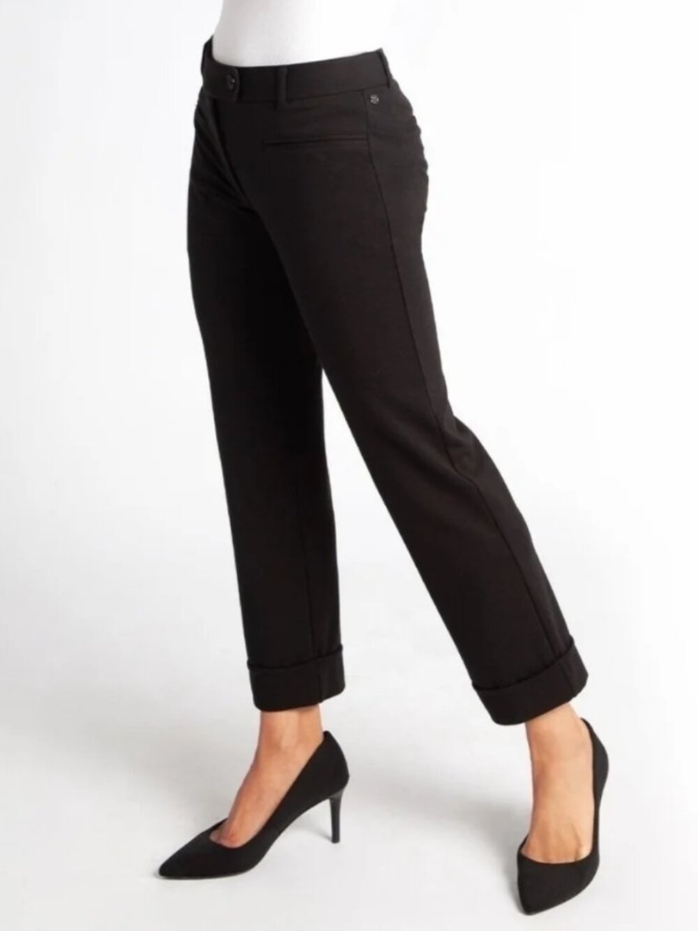 New Betabrand Black Crop Lite Dress Pant Yoga Pants XLarge Long Tall